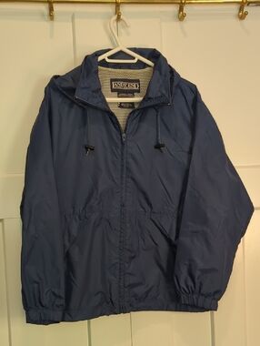 Vintage 1990s Land's End Women's Hooded Size L Windbreaker Jacket